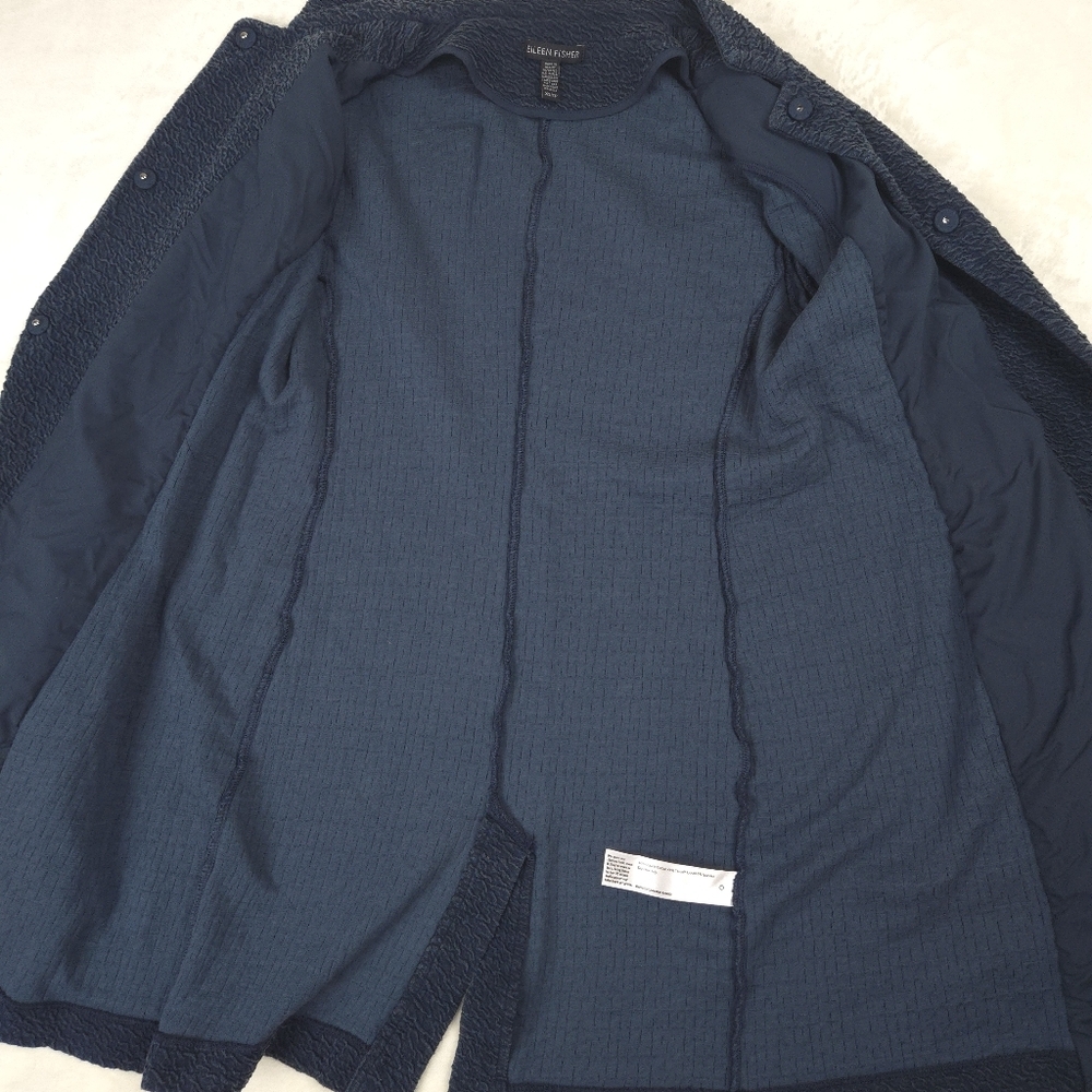 Eileen Fisher Organic Stand Collar‎ Jacket Size XS Tencel Minimalist - Picture 10 of 10